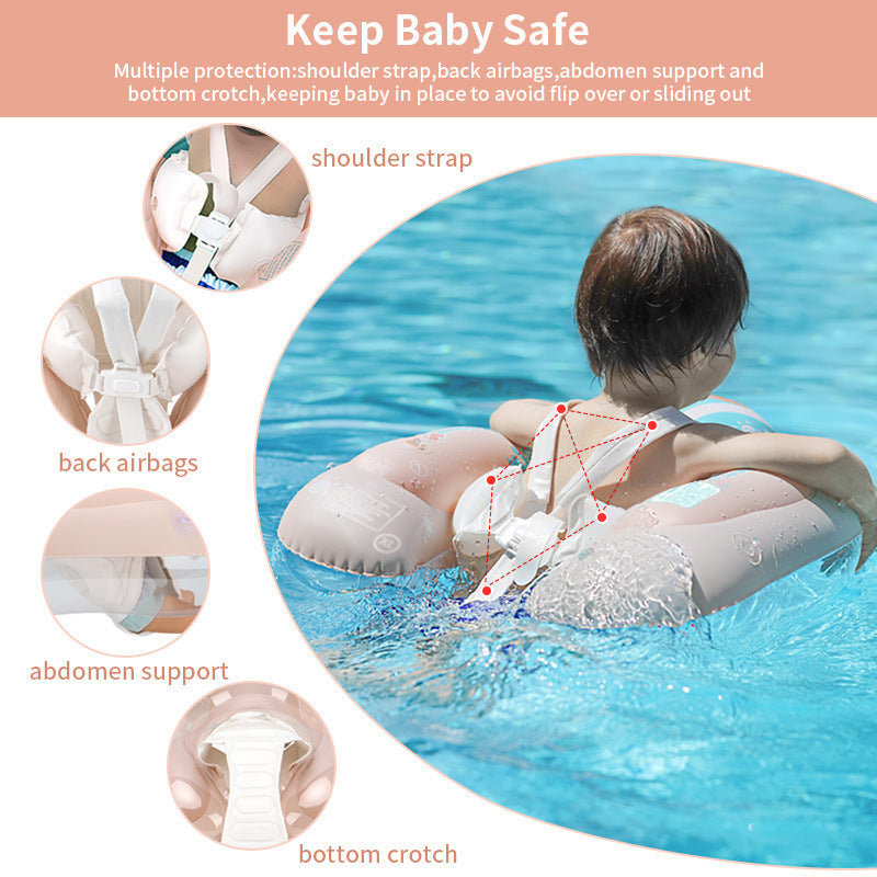 Baby Swan Swimming Ring with Sun Protection Canopy – Inflatable Float for Infants & Toddlers