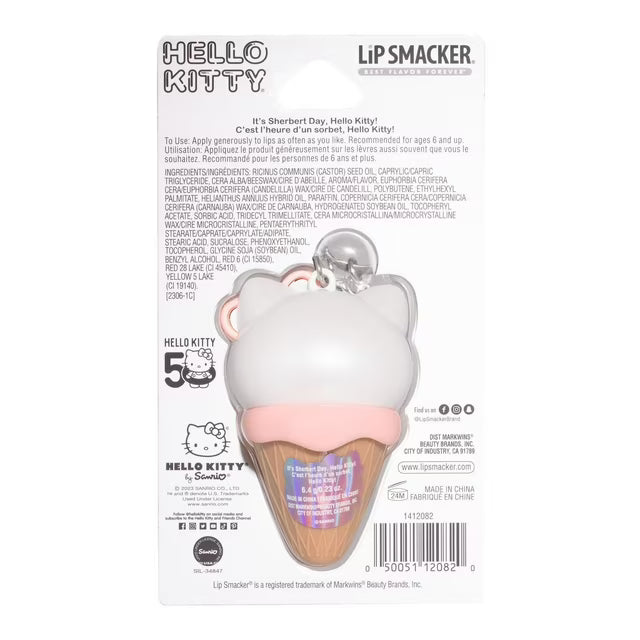 Hello Kitty Ice Cream Cone Lip Balm - It's Sherbert Day, Hello Kitty!, Ice Cream Cone Lip Balm