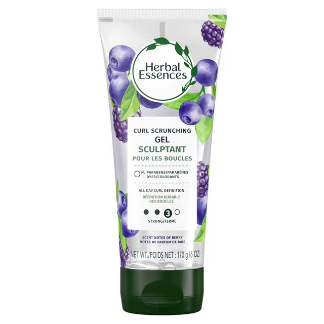 Her~bal Essences Curls Scrunching Hair Spray Gel for Curly Hair, 24-Hour Hold & Frizz Control, Defines & Enhances Curls, 170g