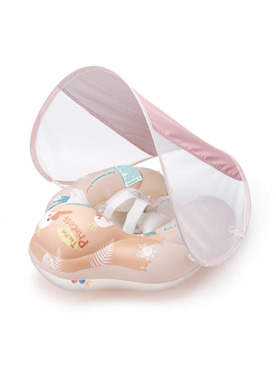 Baby Swan Swimming Ring with Sun Protection Canopy – Inflatable Float for Infants & Toddlers
