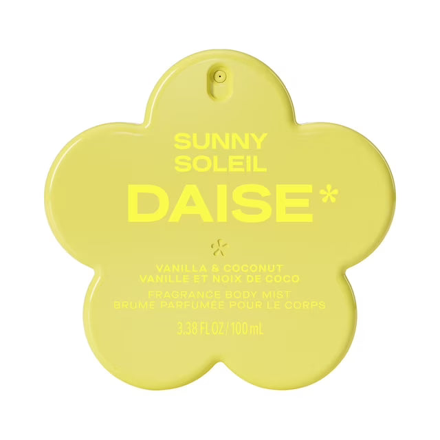 DAISE Sunny Daise Fragrance Body Mist - Vanilla & Coconut 100 mL – Long-Lasting Body Spray for Women, Hydrating, Paraben-Free, Cruelty-Free, Travel Size Perfume Mist