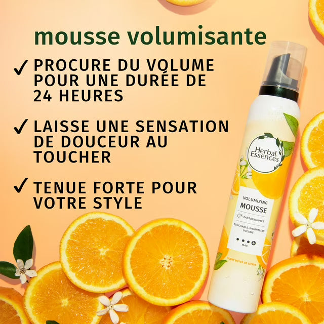 Herbal Essences Volumizing Mousse, Weightless Volume, All Day Hold Mousse for Fine Hair, 192g