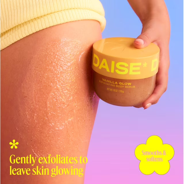 DAISE Exfoliating Body Scrub in Vanilla Glow, For Soft Glowing Skin, 18 oz/510 g, body scrub, exfoliant, skin, glowing