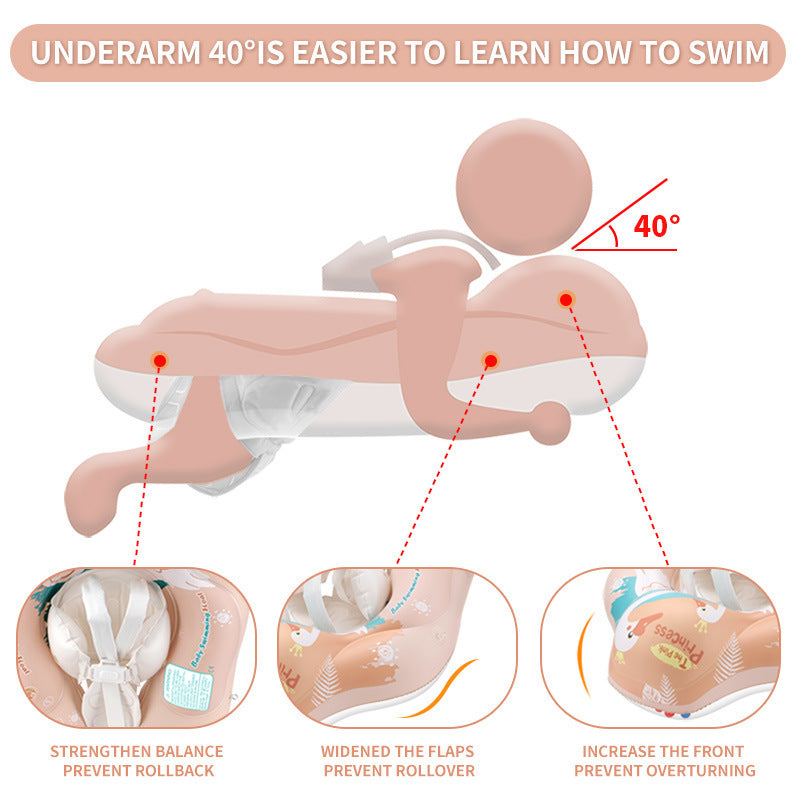 Baby Swan Swimming Ring with Sun Protection Canopy – Inflatable Float for Infants & Toddlers